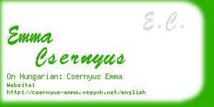 emma csernyus business card